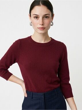 J. CREW | Merino Wool Sweater Burgundy Small